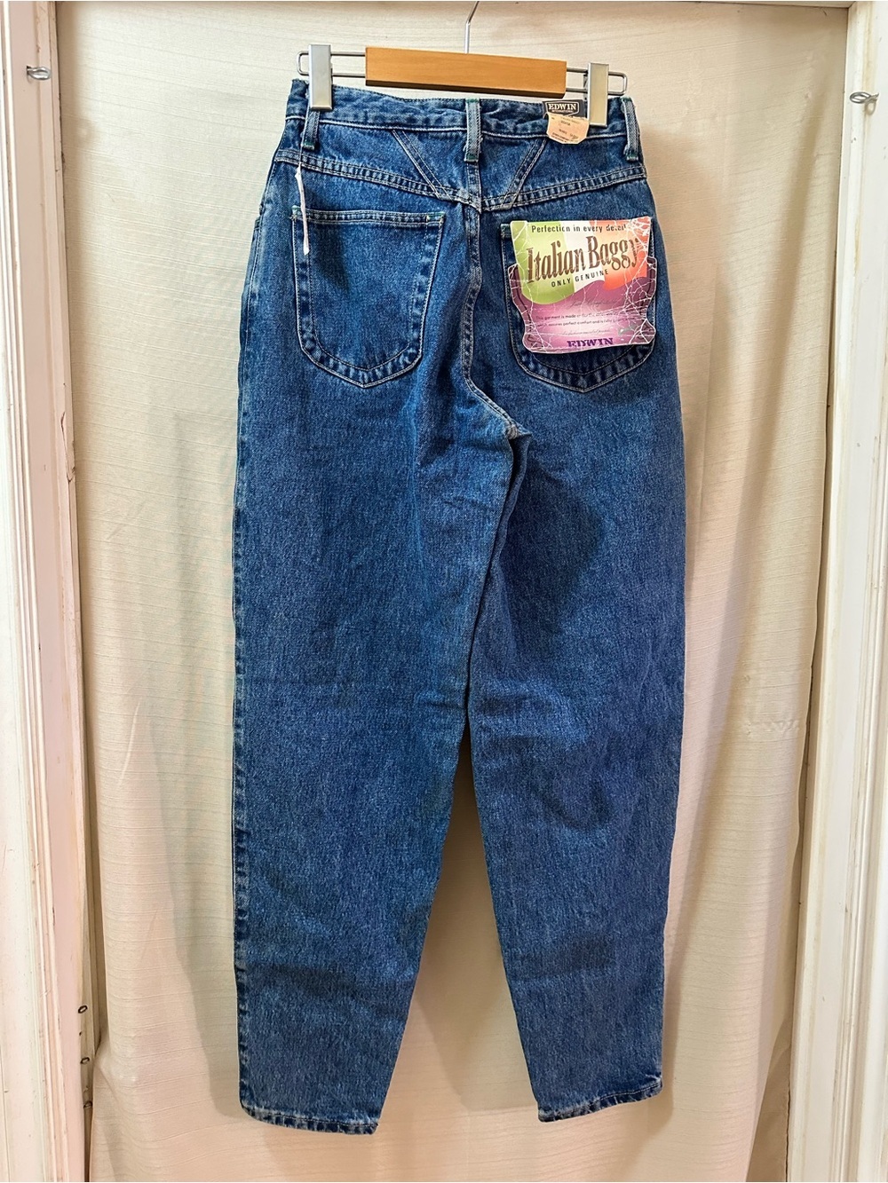 Vintage Edwin Italian Baggy Jeans Deadstock NWT Women’s High Rise Mom Jeans 28 - Picture 5 of 7